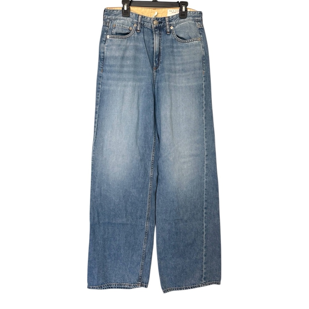 Rag & Bone Logan Mid-Rise Wide Leg Jeans - Picture 3 of 10